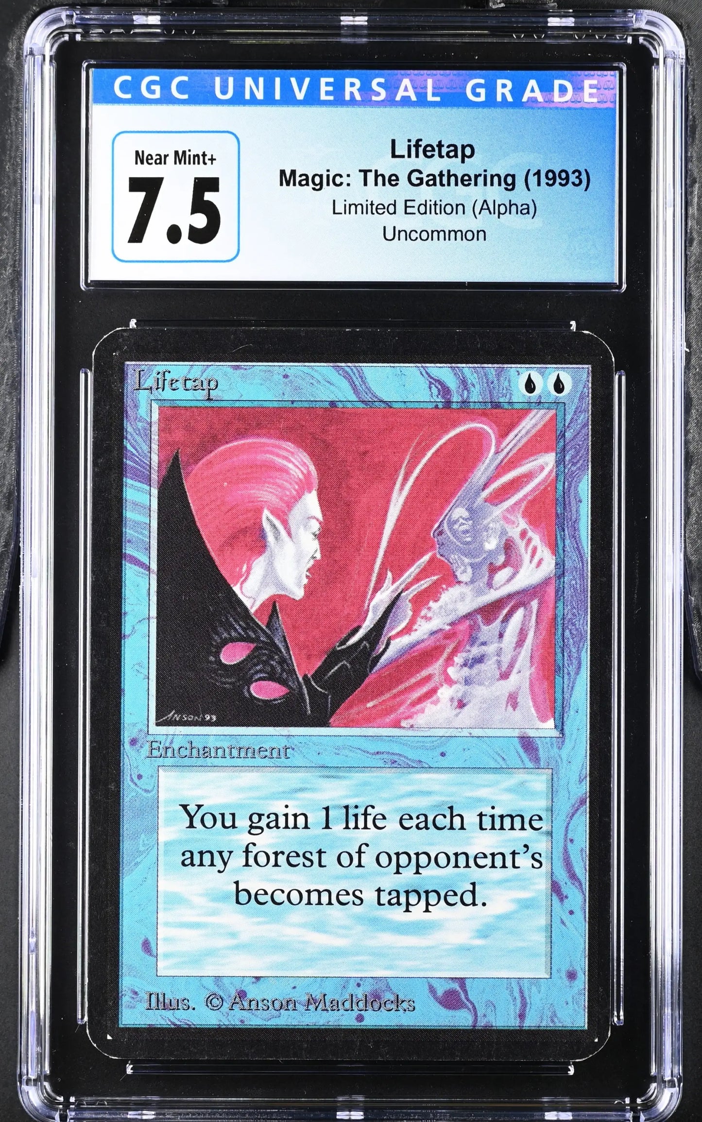 Magic: the Gathering MTG Lifetap [Alpha Edition] Graded CGC 7.5 Near Mint+ - Magic Card Single