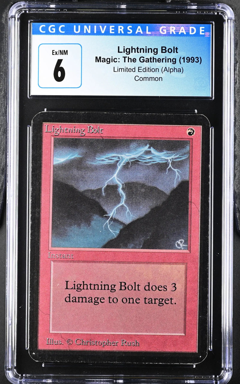 Magic: the Gathering MTG Lightning Bolt [Alpha Edition] Graded CGC 6 Ex/NM - Magic Card Single