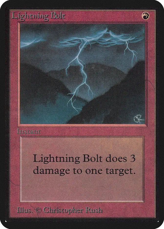 Magic: the Gathering MTG Lightning Bolt [Alpha Edition] Graded CGC 6 Ex/NM - Magic Card Single