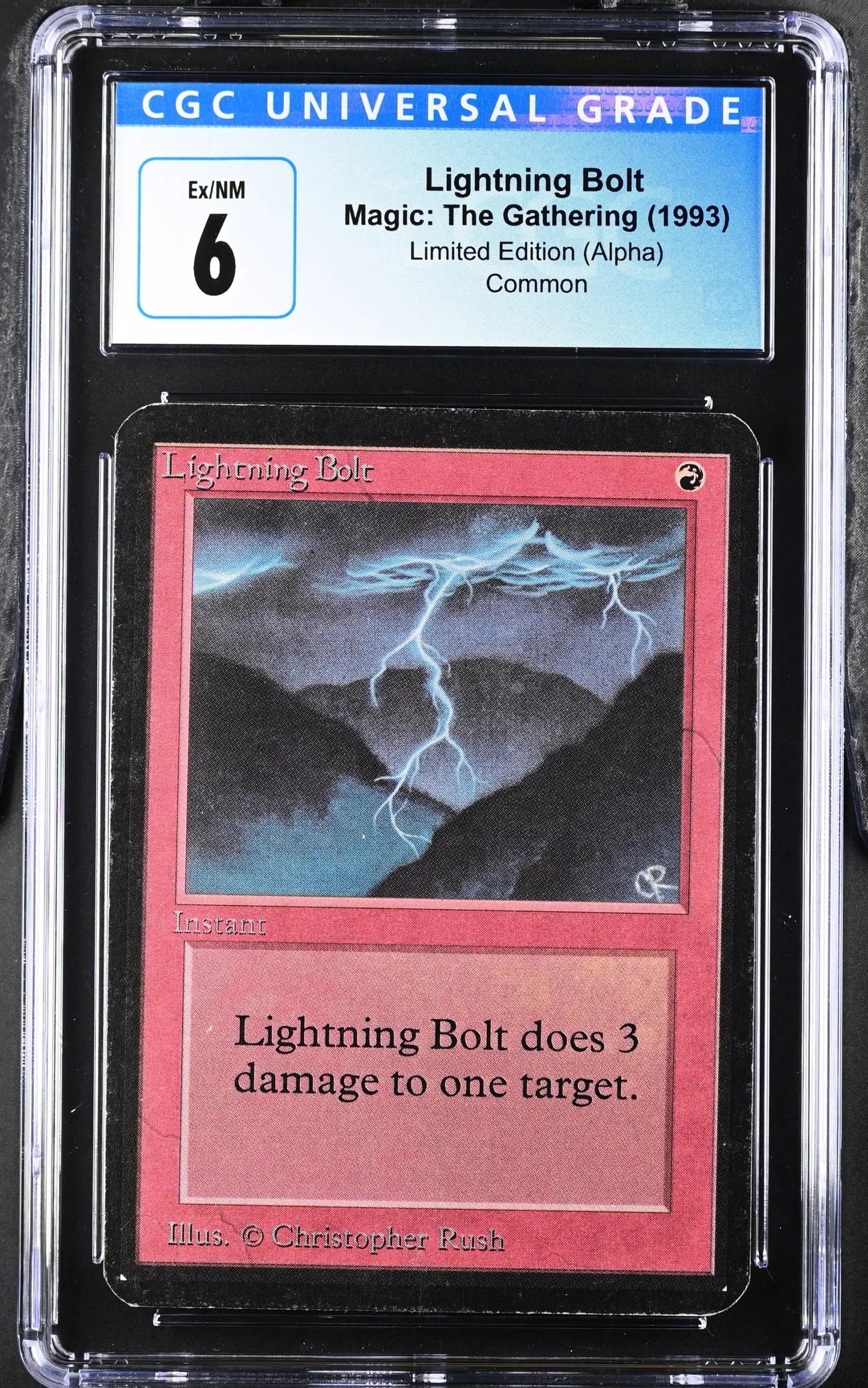 Magic: the Gathering MTG Lightning Bolt [Alpha Edition] Graded CGC 6 Ex/NM - Magic Card Single