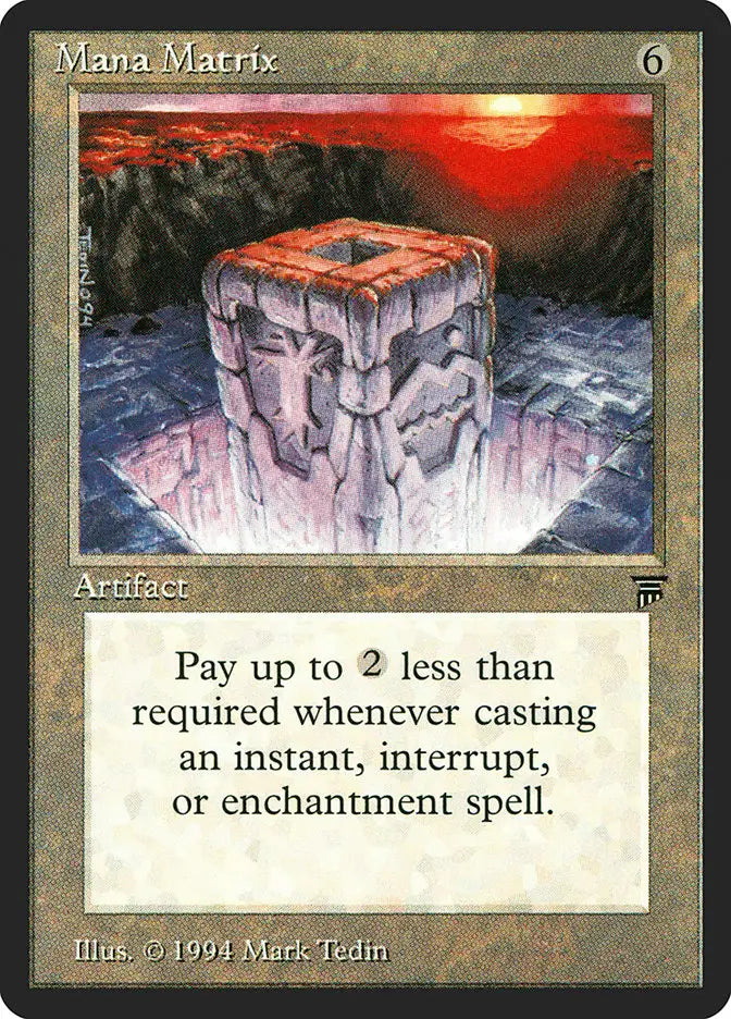 Magic: The Gathering MTG Mana Matrix [Legends] Graded CGC 7 Near Mint - Magic Card Single