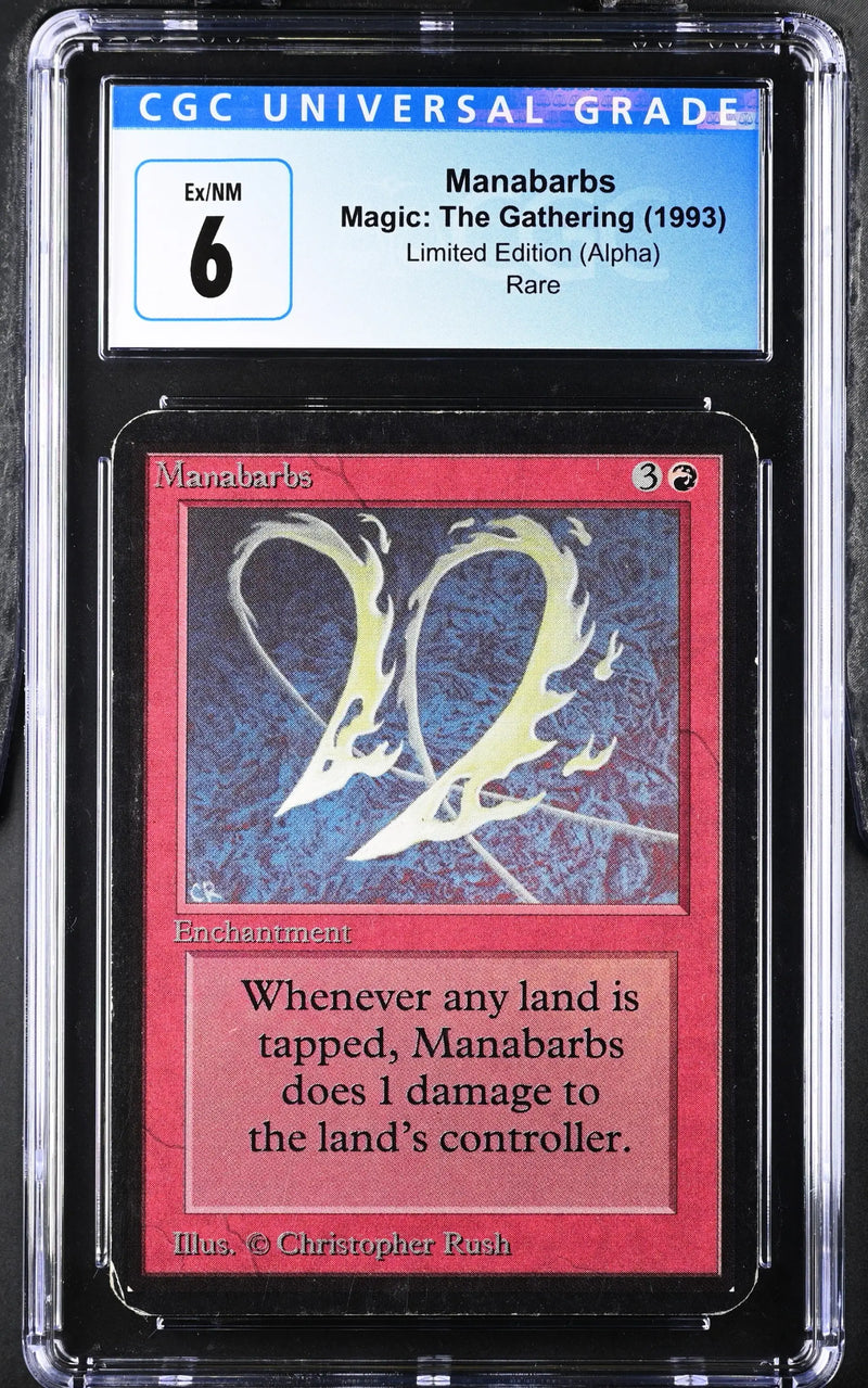 Magic: The Gathering MTG Manabarbs [Alpha Edition] Graded CGC 6 Ex/NM - Magic Card Single