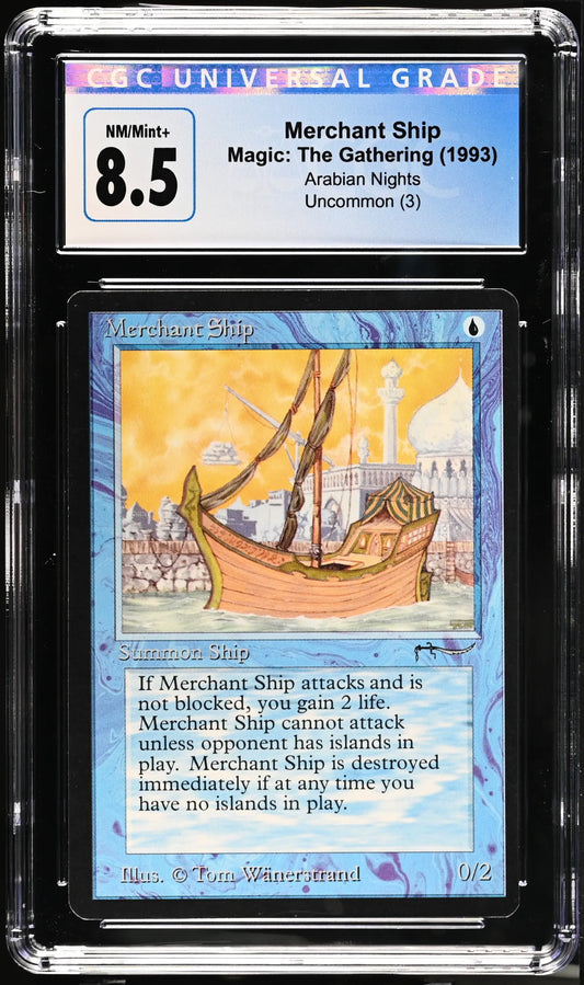 Magic: The Gathering MTG Merchant Ship [Arabian Nights] Graded CGC 8.5 NM/Mint+ - Magic Card Single