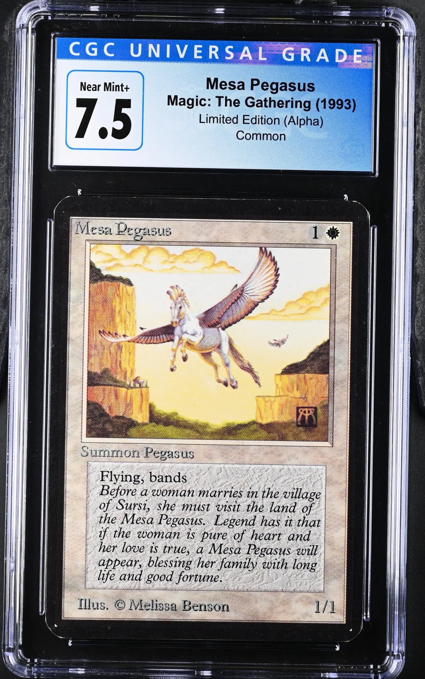 Magic: The Gathering MTG Mesa Pegasus [Alpha Edition] Graded CGC 7.5 Near Mint+ - Magic Card Single
