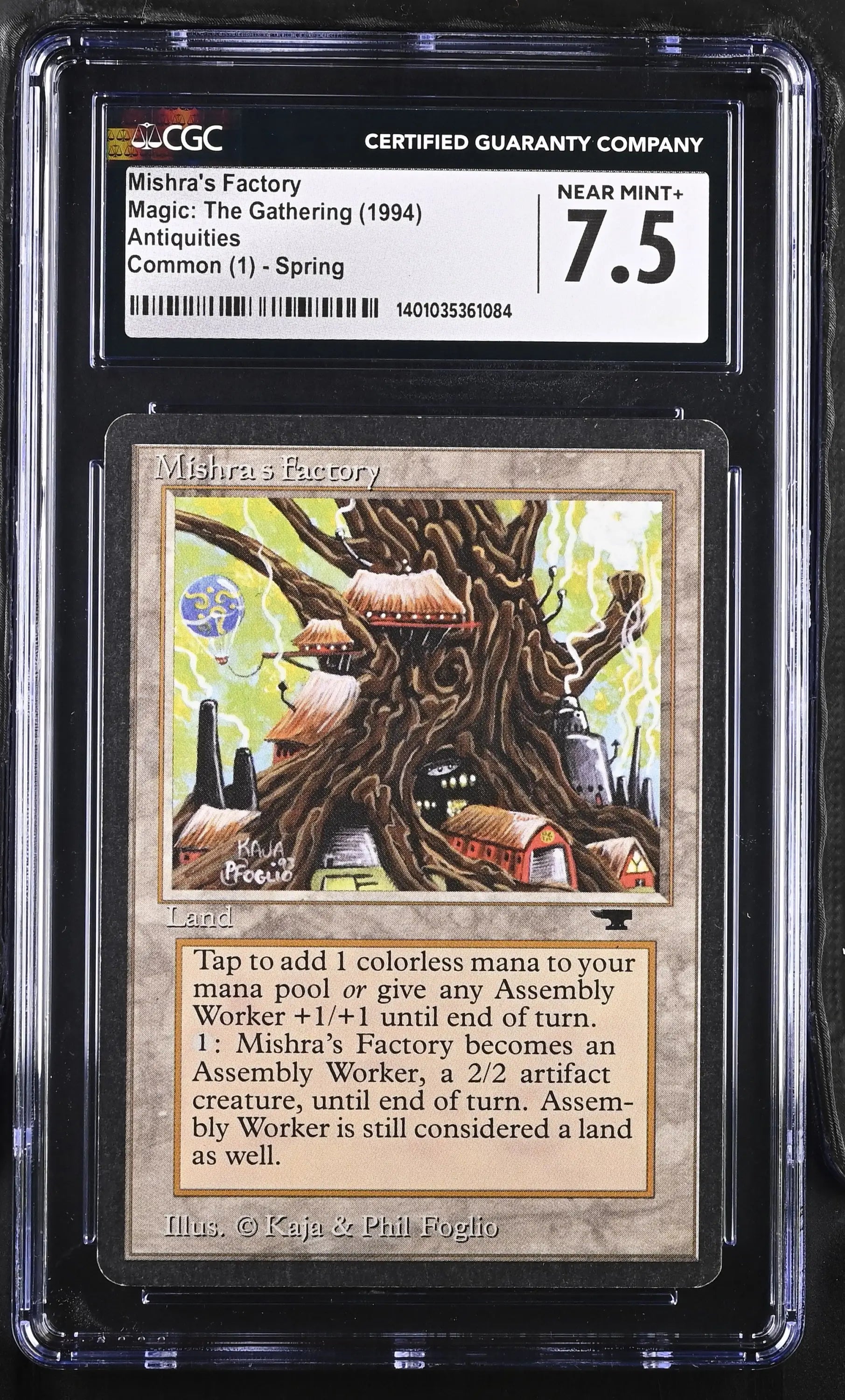 Magic: The Gathering MTG Mishra’s Factory (Spring) [Antiquities] Graded CGC 7.5 Near Mint+ - Magic Card Single