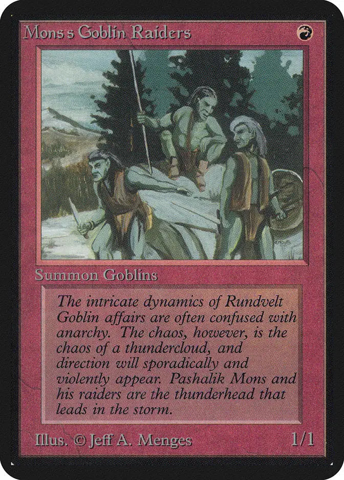 Magic: The Gathering MTG Mons’s Goblin Raiders [Alpha Edition] Graded CGC 7.5 Near Mint+ - Magic Card Single