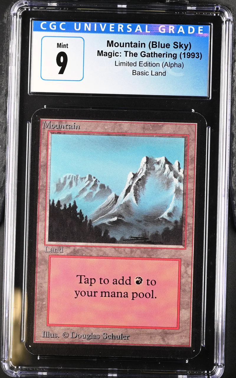 Magic: The Gathering MTG Mountain (293) [Alpha Edition] Graded CGC 9 Mint - Magic Card Single