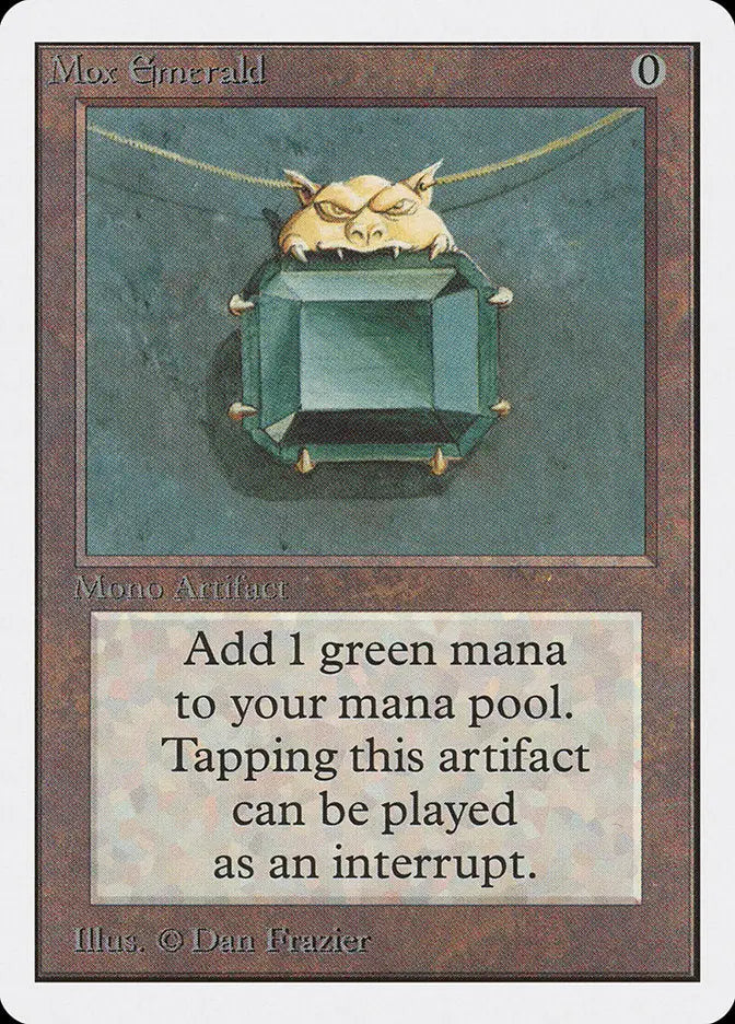 Magic: The Gathering MTG Mox Emerald [Unlimited Edition] Graded CGC 7.5 Near Mint+ - Magic Card Single