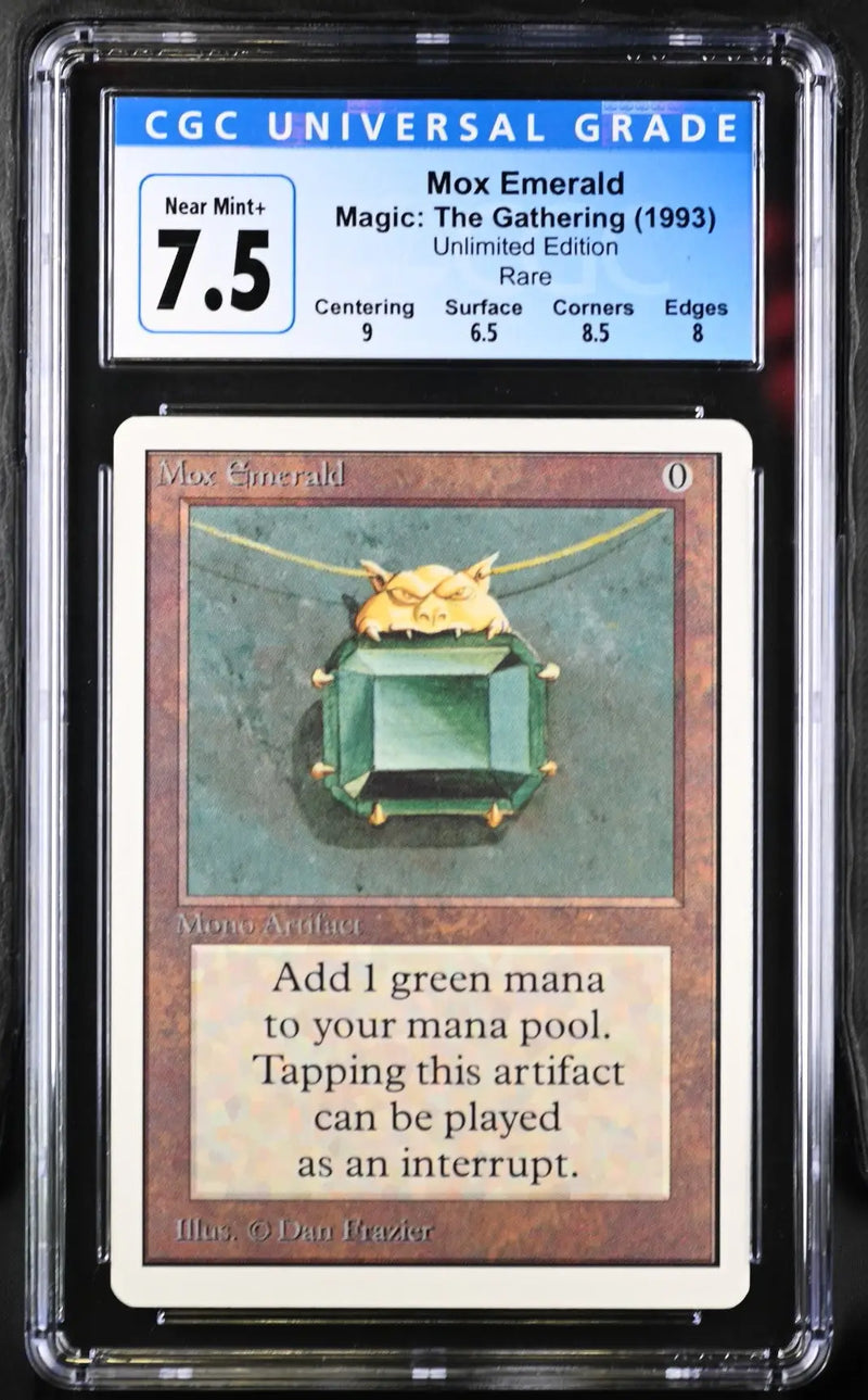 Magic: The Gathering MTG Mox Emerald [Unlimited Edition] Graded CGC 7.5 Near Mint+ - Magic Card Single