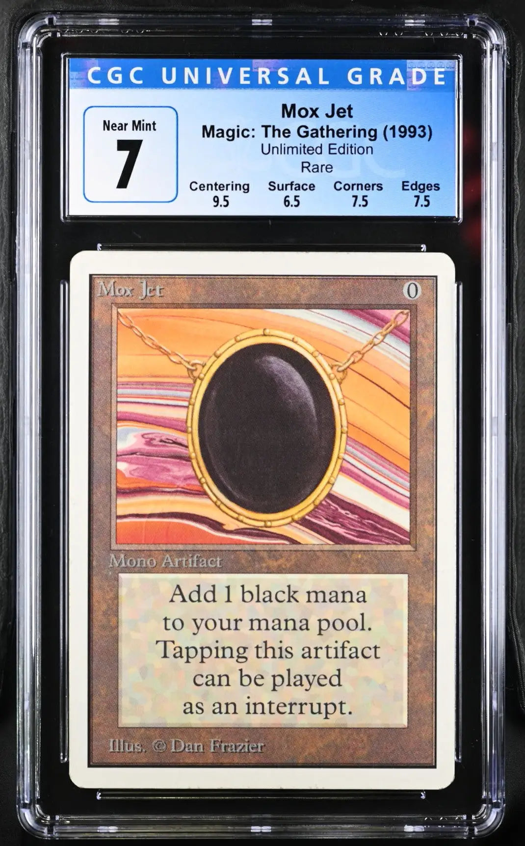 Magic: The Gathering MTG Mox Jet [Unlimited Edition] Graded CGC 7 Near Mint - Magic Card Single
