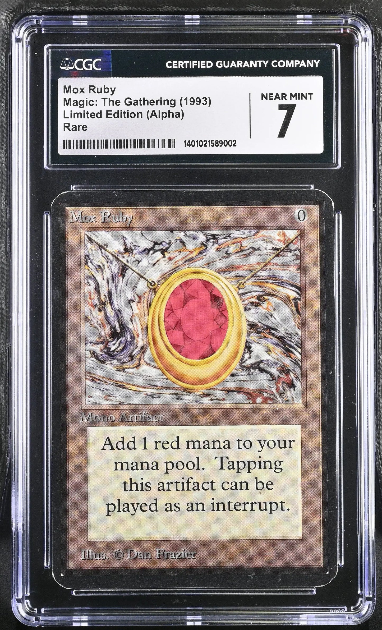Magic: The Gathering MTG Mox Ruby [Alpha Edition] Graded CGC 7.0 Near Mint - Magic Card Single