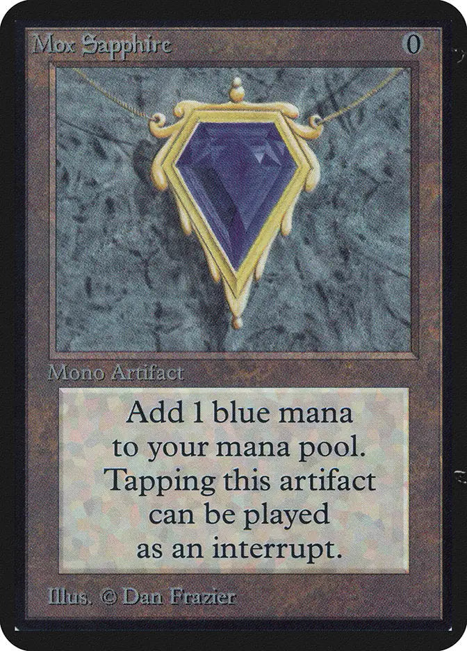 Magic: The Gathering MTG Mox Sapphire [Alpha Edition] Graded CGC 5.5 Excellent+ - Magic Card Single