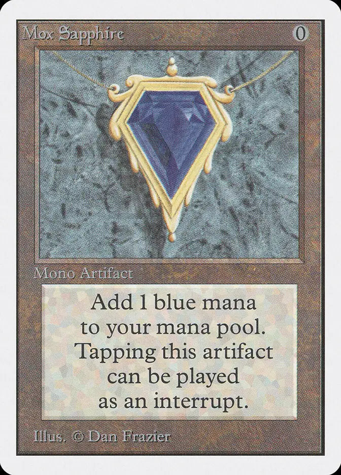 Magic: The Gathering MTG Mox Sapphire [Unlimited Edition] Graded CGC 6 Ex/NM - Magic Card Single