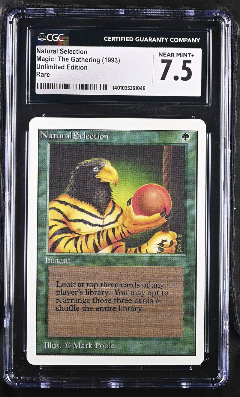 Magic: The Gathering MTG Natural Selection [Unlimited Edition] Graded CGC 7.5 Near Mint+ - Magic Card Single