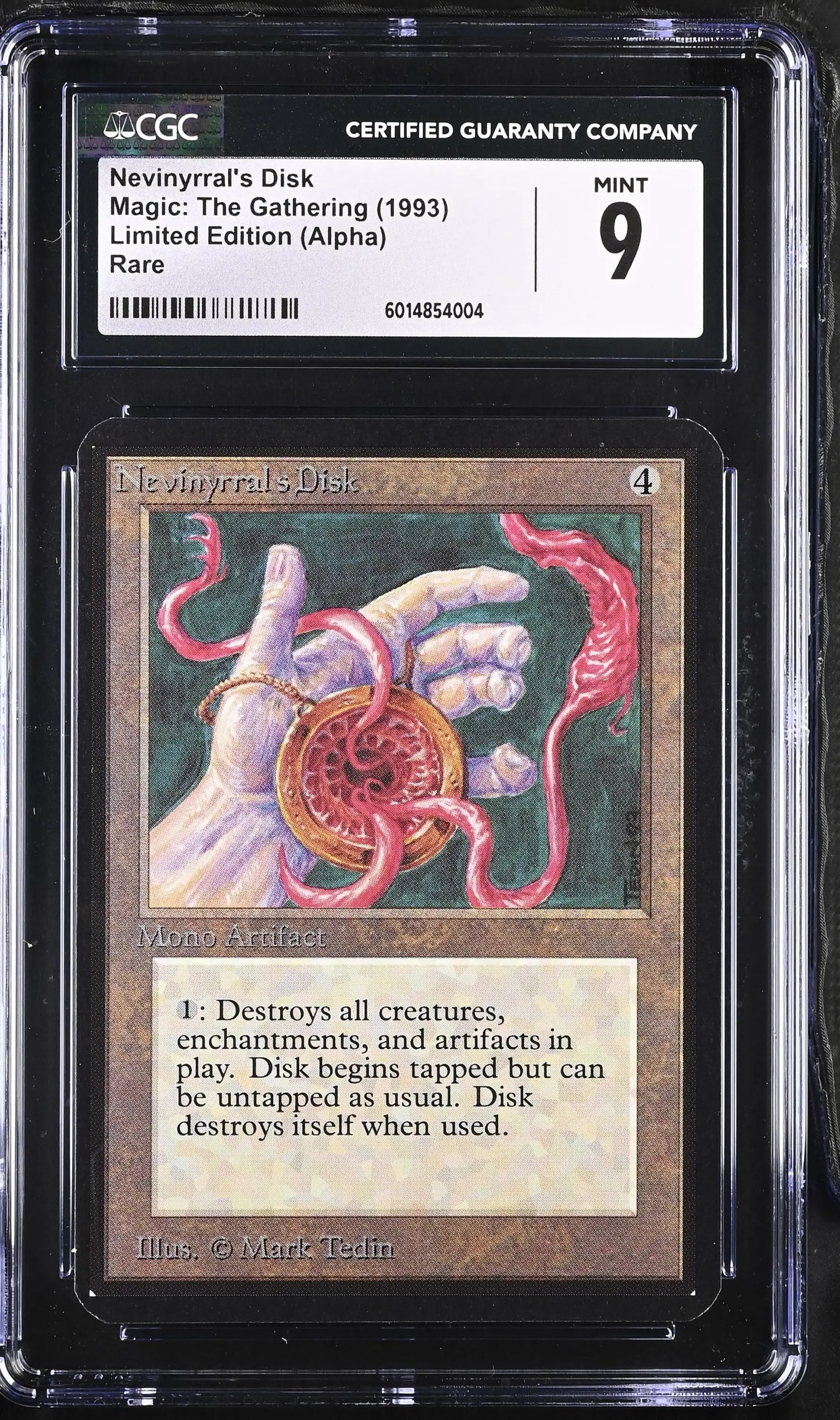 Magic: The Gathering MTG Nevinyrral’s Disk [Alpha Edition] Graded CGC 9 Mint - Magic Card Single