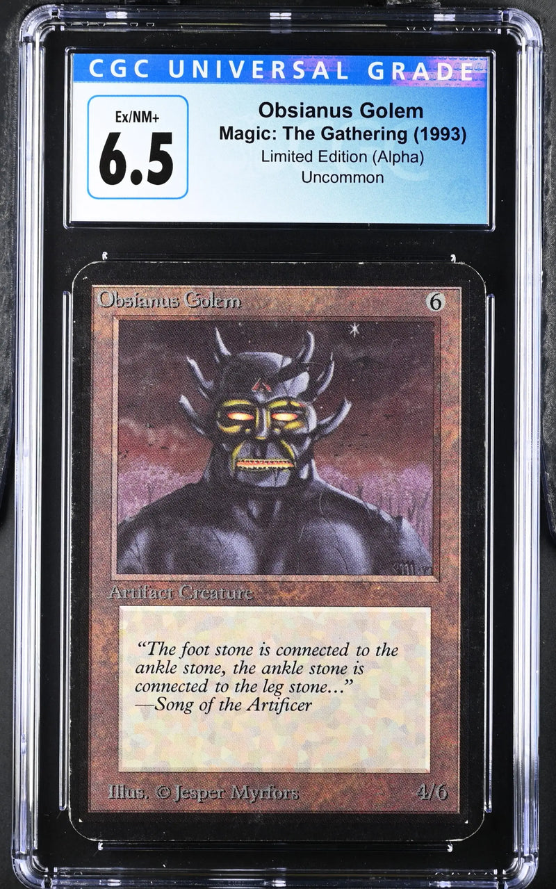 Magic: The Gathering MTG Obsianus Golem [Alpha Edition] Graded CGC 6.5 Ex/NM+ - Magic Card Single
