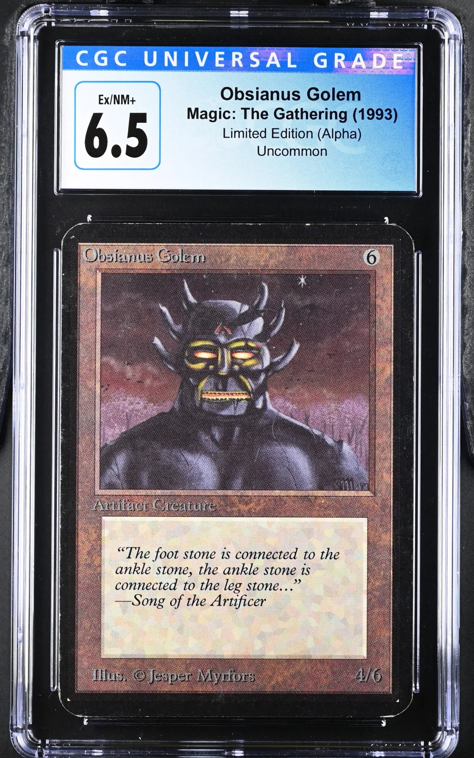 Magic: The Gathering MTG Obsianus Golem [Alpha Edition] Graded CGC 6.5 Ex/NM+ - Magic Card Single