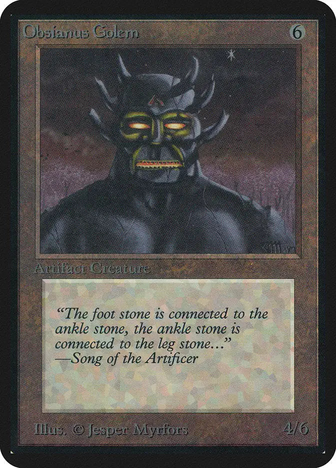 Magic: The Gathering MTG Obsianus Golem [Alpha Edition] Graded CGC 6.5 Ex/NM+ - Magic Card Single