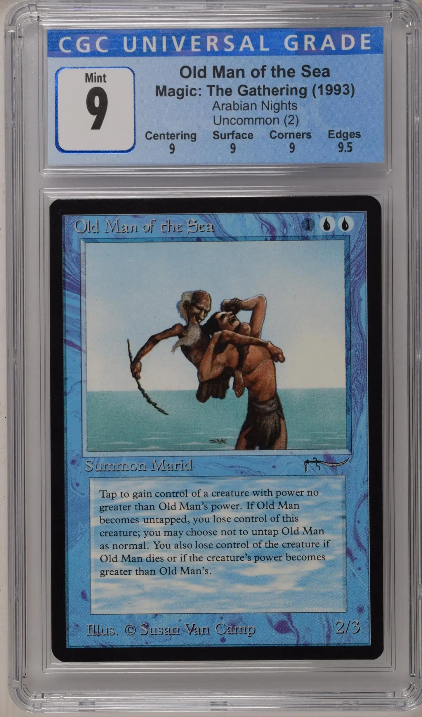 Magic: The Gathering MTG Old Man of the Sea [Arabian Nights] Graded CGC 9 Mint - Magic Card Single