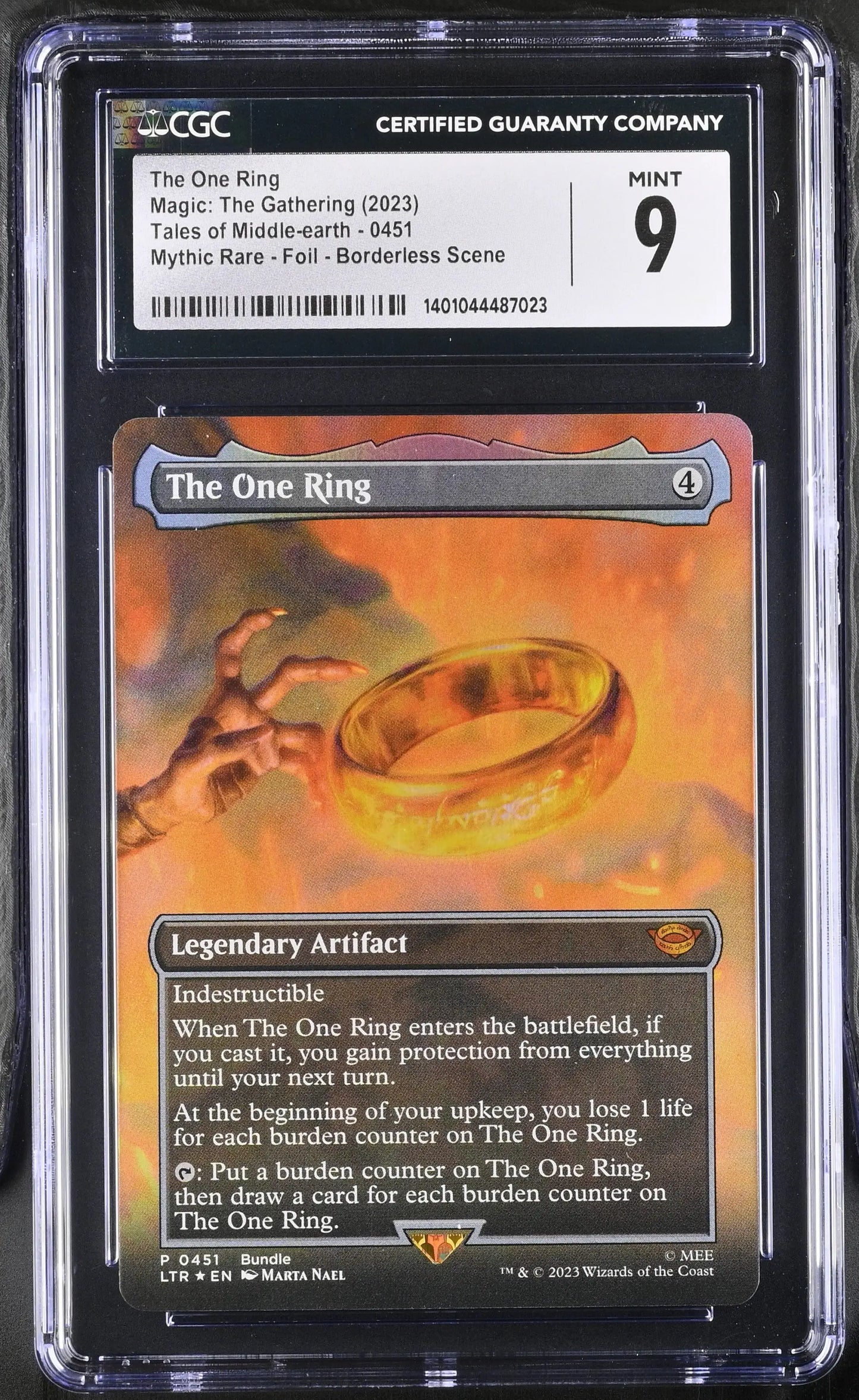 Magic: The Gathering MTG The One Ring (Borderless Alternate) LOTR 451 Graded CGC 9 Mint - Magic Card Single