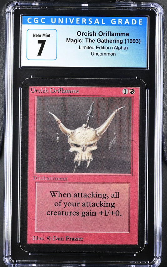 Magic: The Gathering MTG Orcish Oriflamme [Alpha Edition] Graded CGC 7 Near Mint - Magic Card Single