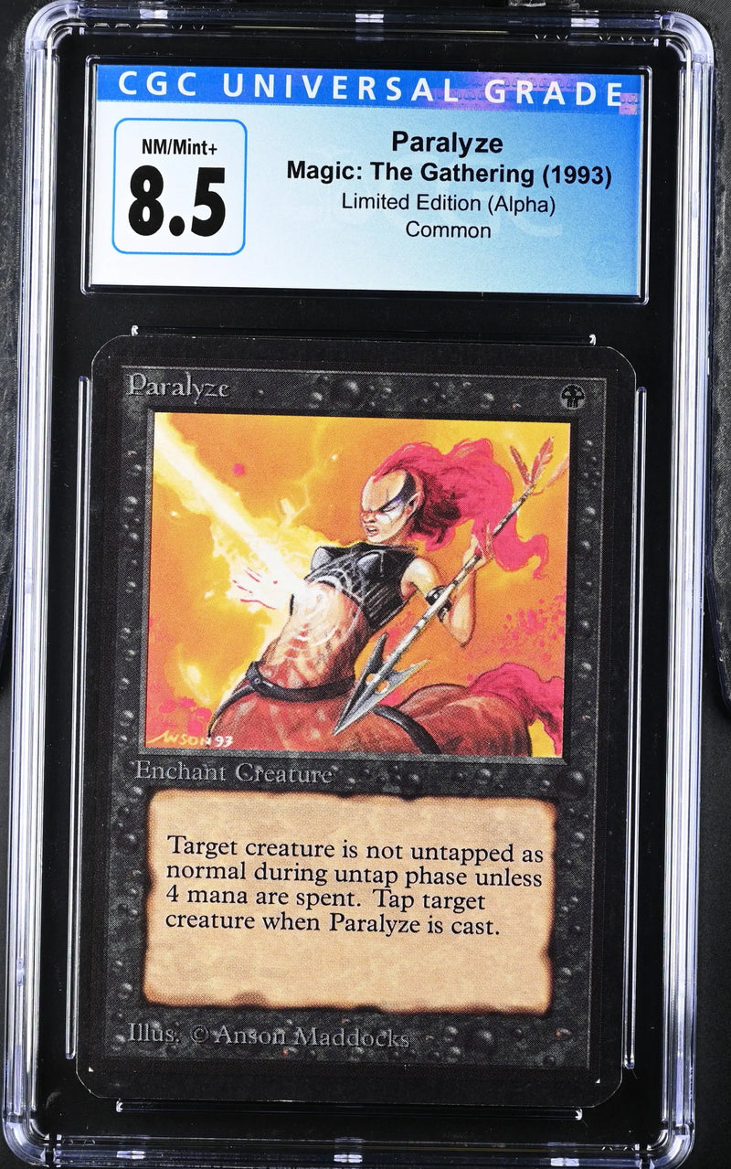 Magic: The Gathering MTG Paralyze [Alpha Edition] Graded CGC 8.5 NM/Mint+ - Magic Card Single
