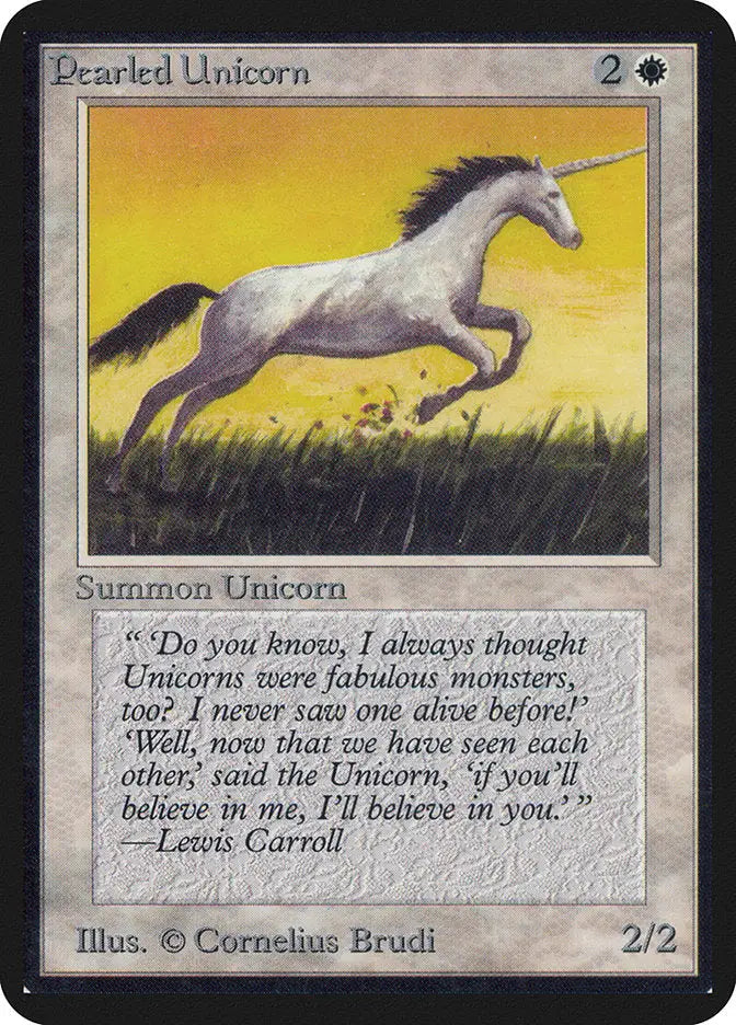 Magic: The Gathering MTG Pearled Unicorn [Alpha Edition] Graded CGC 8 NM/Mint - Magic Card Single