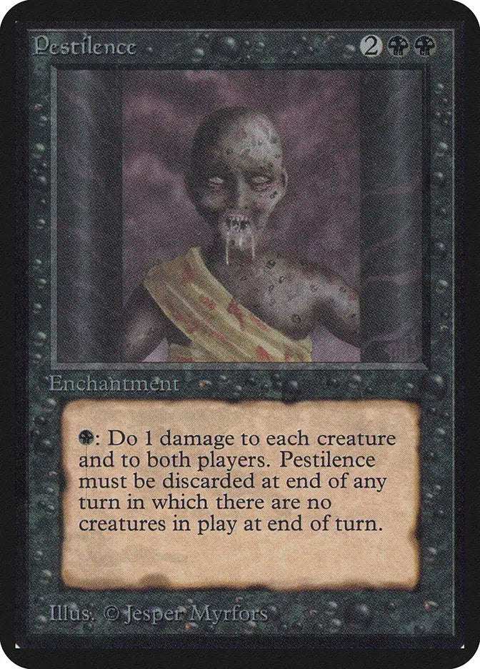 Magic: The Gathering MTG Pestilence [Alpha Edition] Graded CGC 7 Near Mint - Magic Card Single