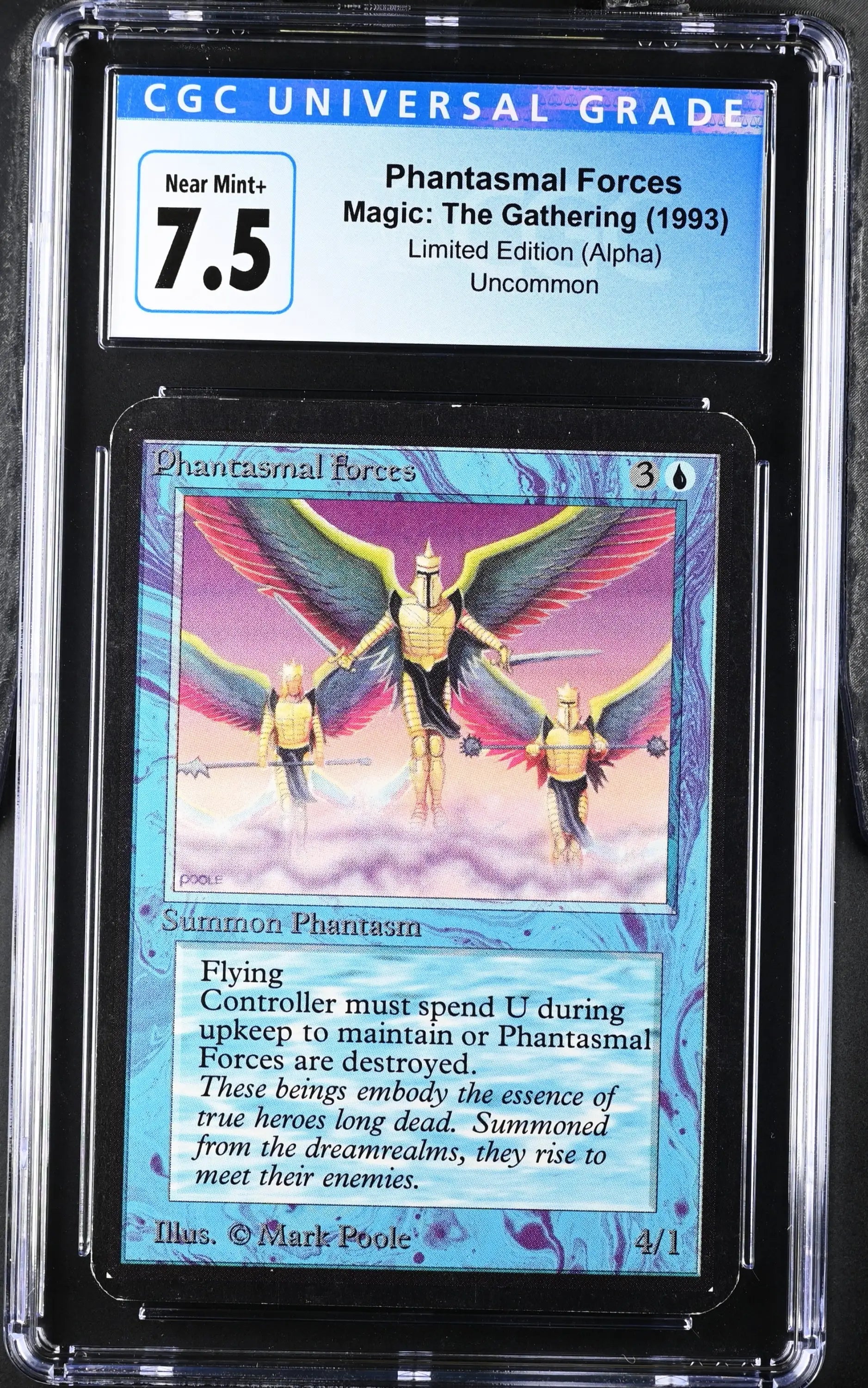 Magic: The Gathering MTG Phantasmal Forces [Alpha Edition] Graded CGC 7.5 Near Mint+ - Magic Card Single