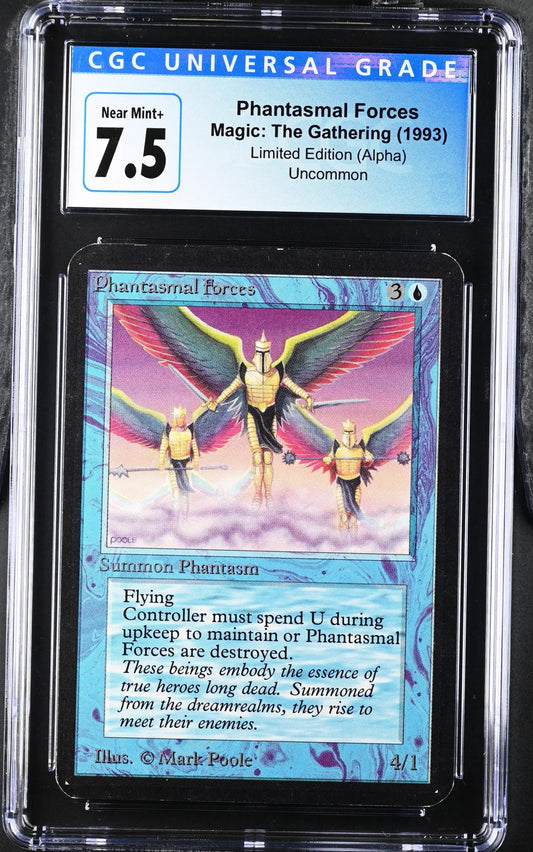 Magic: The Gathering MTG Phantasmal Forces [Alpha Edition] Graded CGC 7.5 Near Mint+ - Magic Card Single