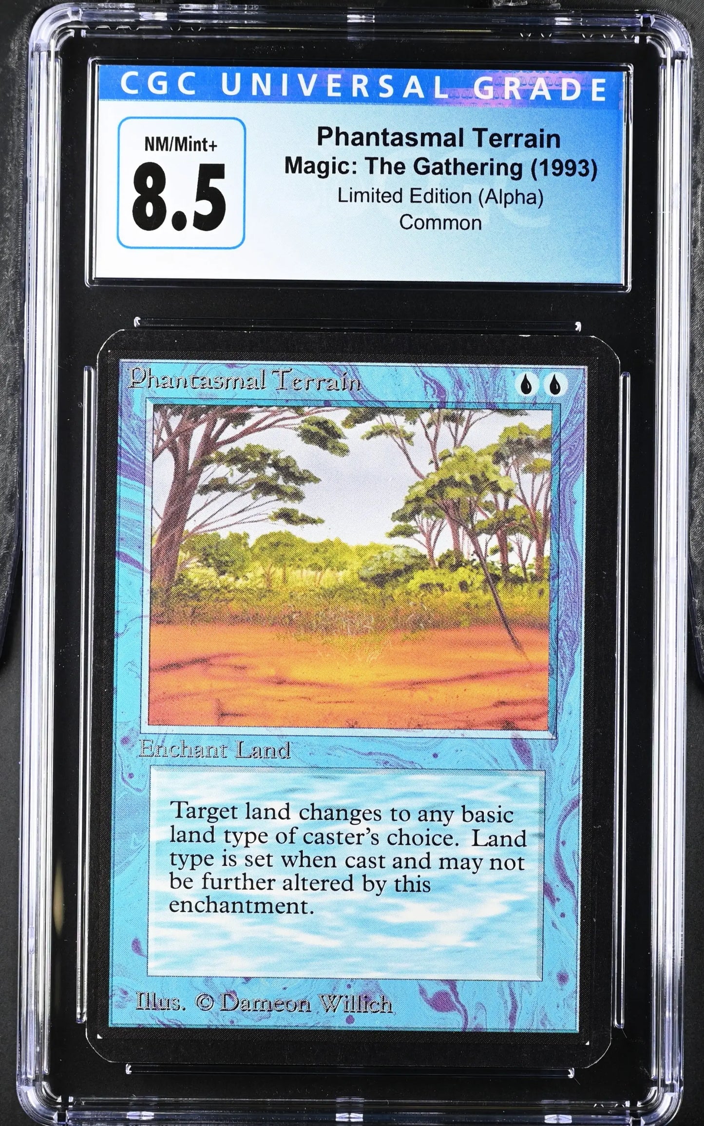 Magic: The Gathering MTG Phantasmal Terrain [Alpha Edition] Graded CGC 8.5 Near Mint+ - Magic Card Single