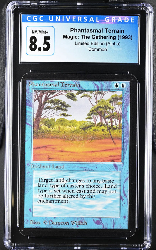 Magic: The Gathering MTG Phantasmal Terrain [Alpha Edition] Graded CGC 8.5 Near Mint+ - Magic Card Single