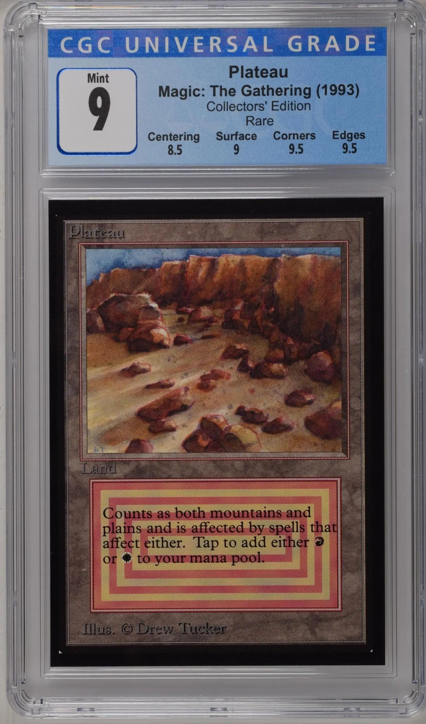Magic: The Gathering MTG Plateau [Collectors’ Edition] Graded CGC 9 Mint - Magic Card Single