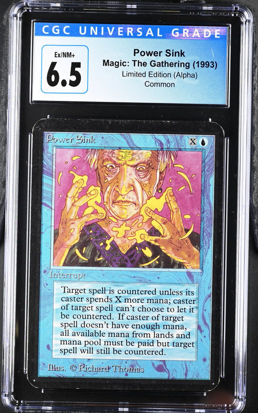 Magic: The Gathering MTG Power Sink [Alpha Edition] Graded CGC 6.5 Ex/NM+ - Magic Card Single