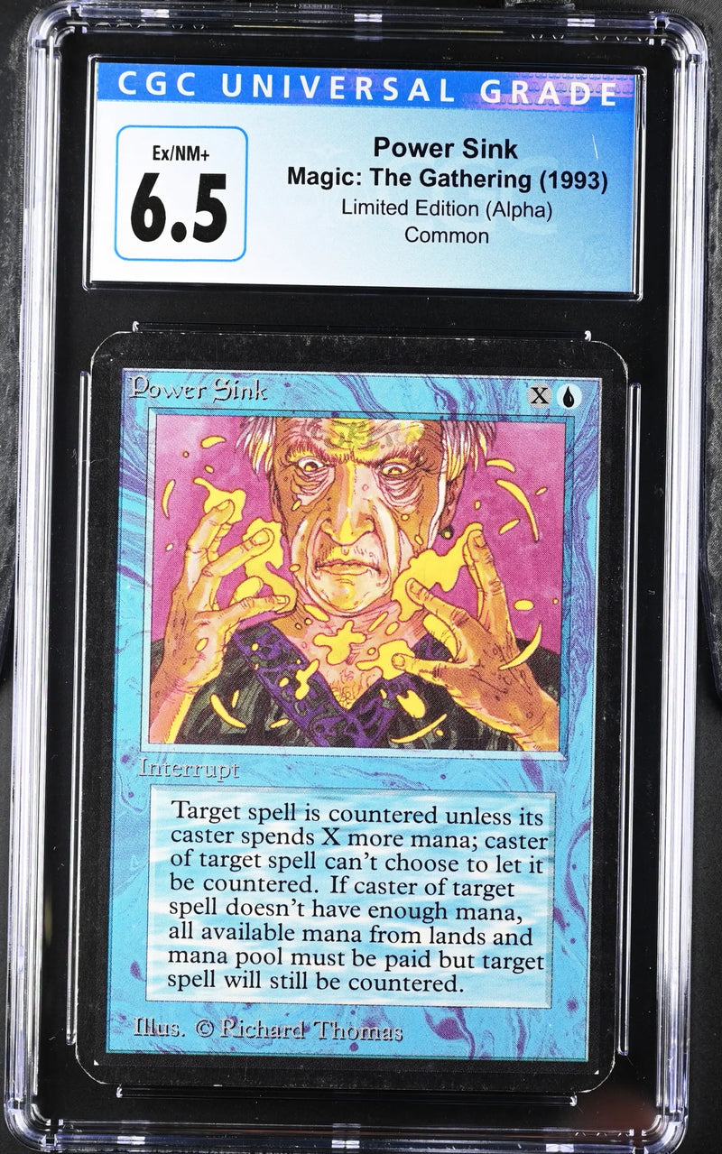 Magic: The Gathering MTG Power Sink [Alpha Edition] Graded CGC 6.5 Ex/NM+ - Magic Card Single