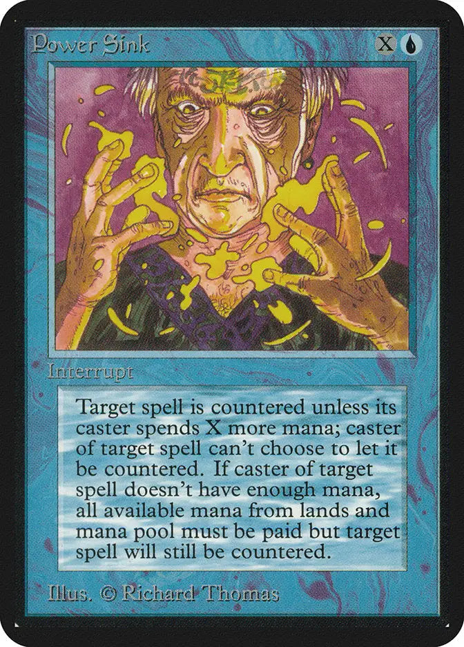 Magic: The Gathering MTG Power Sink [Alpha Edition] Graded CGC 7 Near Mint - Magic Card Single