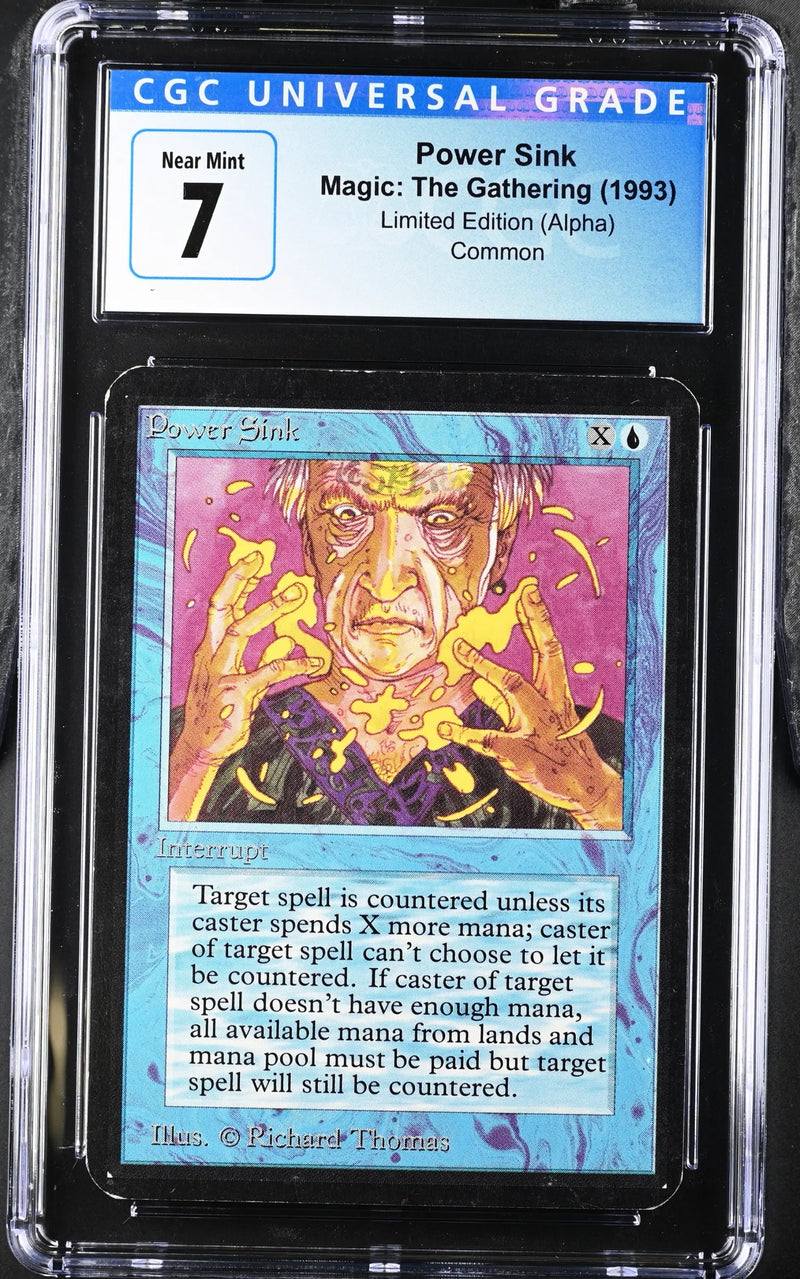 Magic: The Gathering MTG Power Sink [Alpha Edition] Graded CGC 7 Near Mint - Magic Card Single
