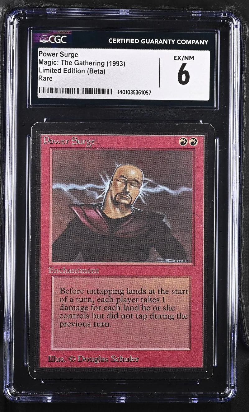 Magic: The Gathering MTG Power Surge [Beta Edition] Graded CGC 6 Ex/NM - Magic Card Single