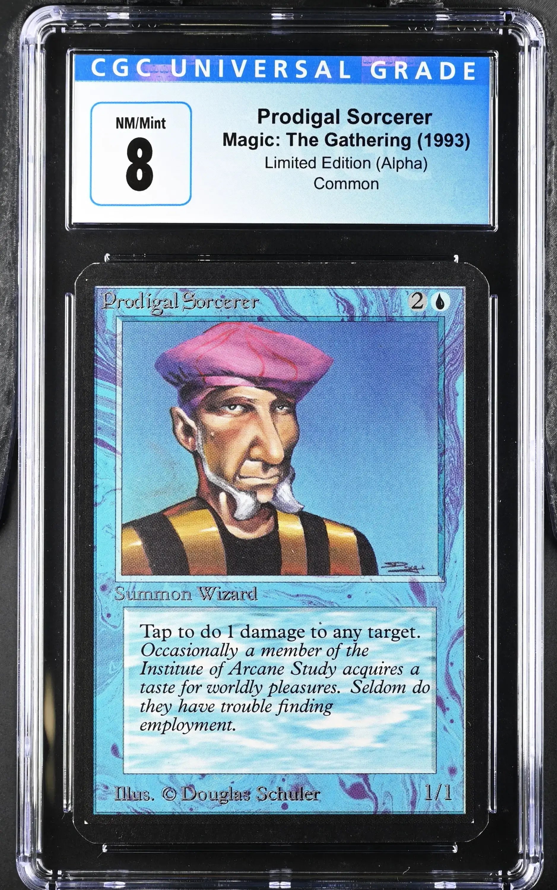 Magic: The Gathering MTG Prodigal Sorcerer [Alpha Edition] Graded CGC 8 NM/Mint - Magic Card Single