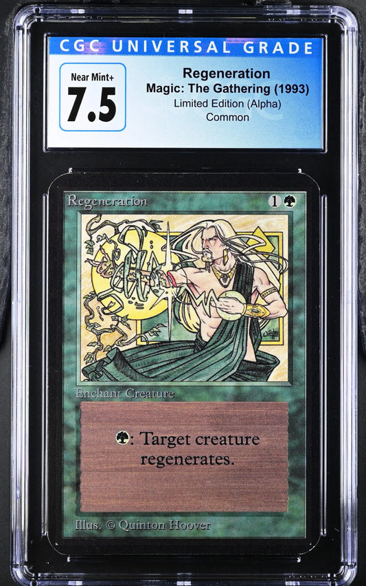 Magic: the Gathering MTG Regeneration [Alpha Edition] Graded CGC 7.5 Near Mint+ - Magic Card Single
