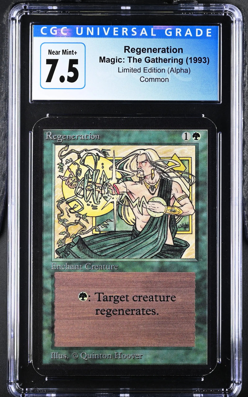 Magic: the Gathering MTG Regeneration [Alpha Edition] Graded CGC 7.5 Near Mint+ - Magic Card Single