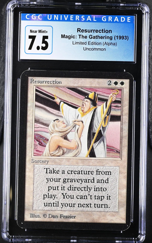 Magic: the Gathering MTG Resurrection [Alpha Edition] Graded CGC 7.5 Near Mint+ - Magic Card Single