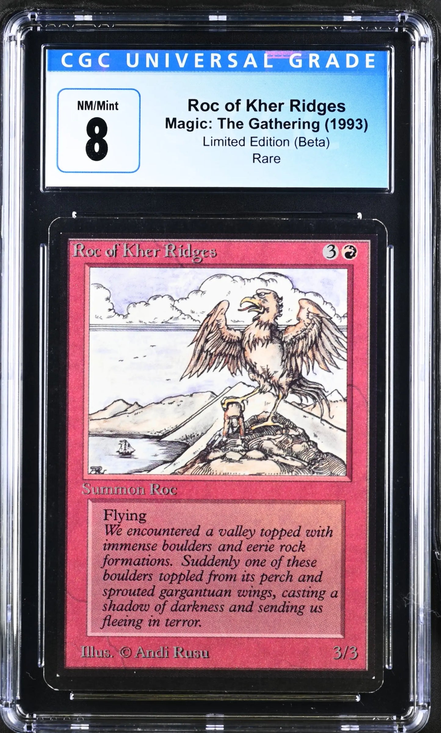 Magic: the Gathering MTG Roc of Kher Ridges [Beta Edition] Graded CGC 8 NM/Mint - Magic Card Single