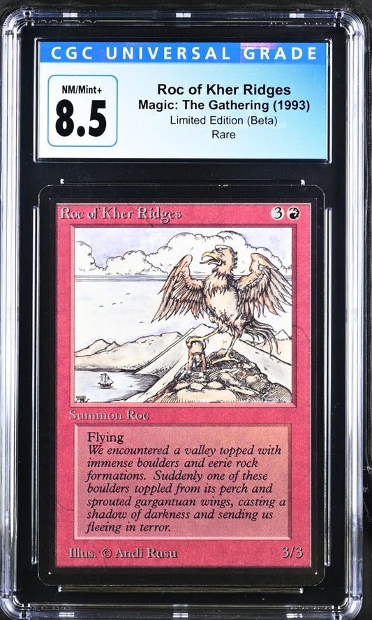 Magic: the Gathering MTG Roc of Kher Ridges [Beta Edition] Graded CGC 8.5 NM/Mint+ - Magic Card Single
