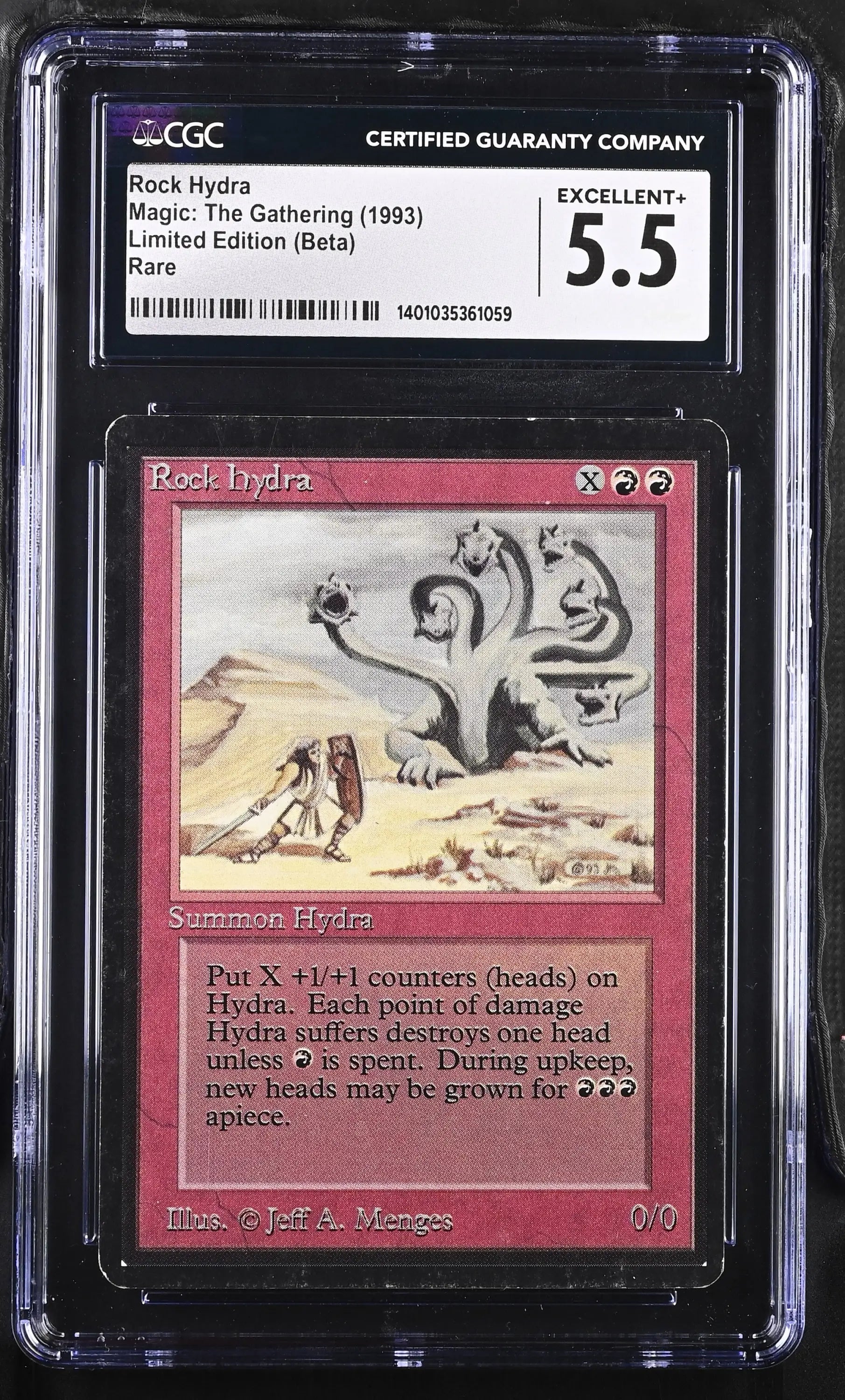 Magic: The Gathering MTG Rock Hydra [Beta Edition] Graded CGC 5.5 Excellent+ - Magic Card Single