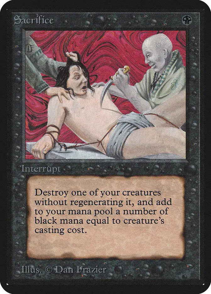 Magic: the Gathering MTG Sacrifice [Alpha Edition] Graded CGC 6.5 Ex/NM+ - Magic Card Single