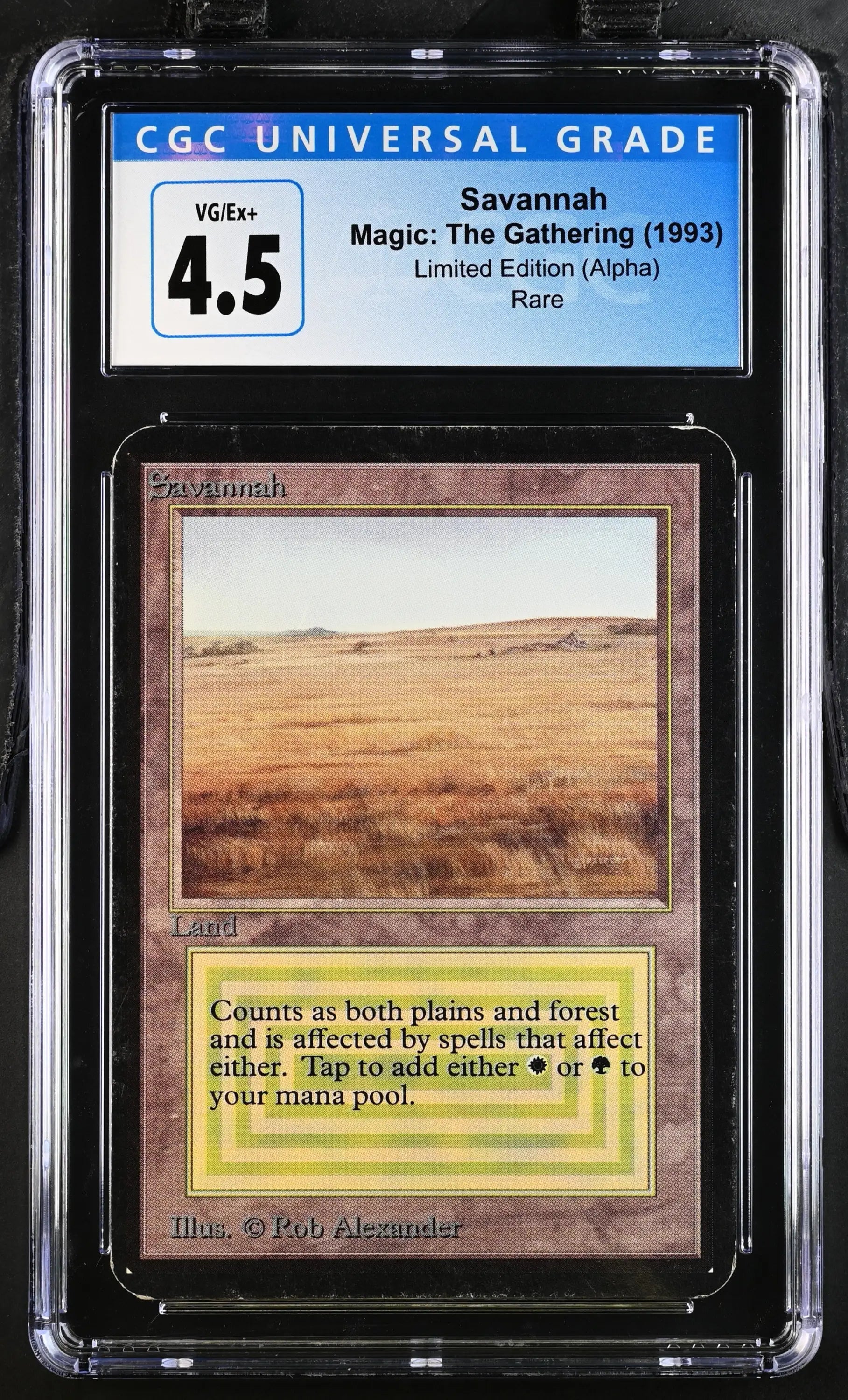 Magic: the Gathering MTG Savannah [Alpha Edition] Graded CGC 4.5 VG/EX+ - Magic Card Single