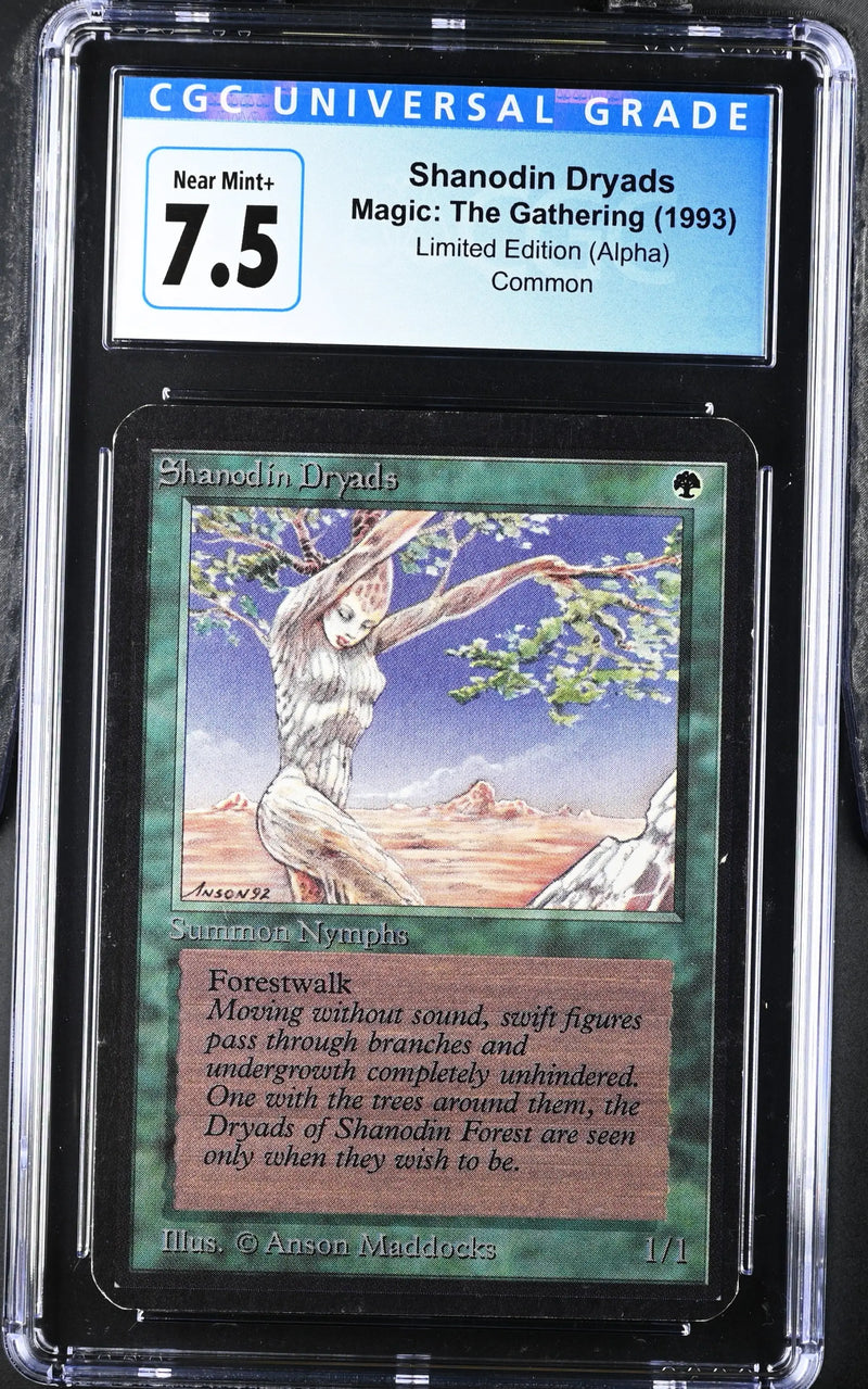 Magic: the Gathering MTG Shanodin Dryads [Alpha Edition] Graded CGC 7.5 Near Mint+ - Magic Card Single