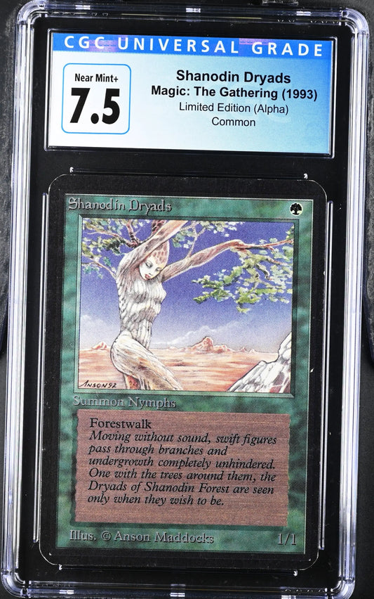 Magic: the Gathering MTG Shanodin Dryads [Alpha Edition] Graded CGC 7.5 Near Mint+ - Magic Card Single