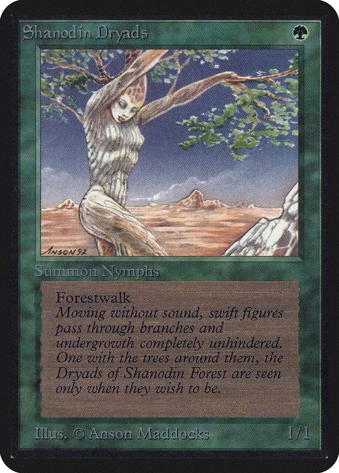 Magic: the Gathering MTG Shanodin Dryads [Alpha Edition] Graded CGC 7.5 Near Mint+ - Magic Card Single
